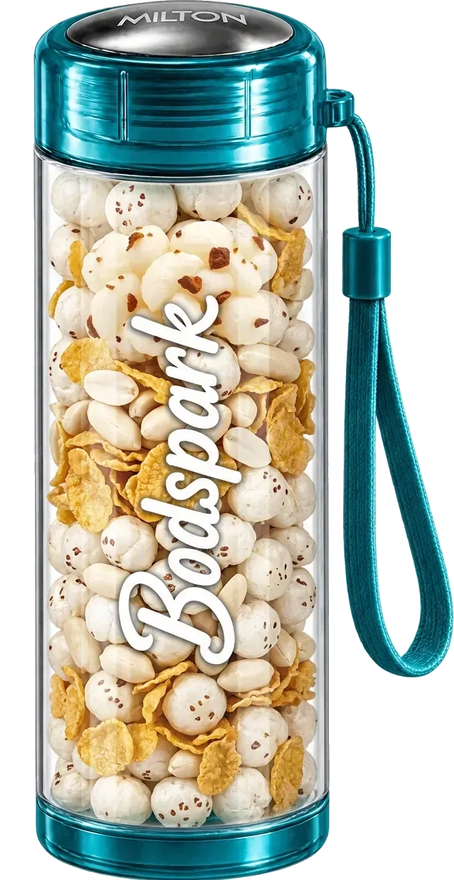 BodSpark Makhana Lite transparent snack jar