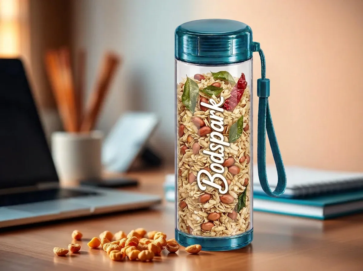 BodSpark snack bottle for office hunger window